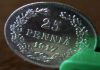 Фото Редкая монета 25 пенни 1917 года.