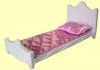 Фото Кровать для кукол резная с подушкой и одеялом Сонечка