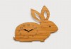 Часы резные деревянные Кролик