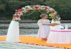 Фото Квадратная арка для регистрации, цветочные стойки, оформление свадьбы