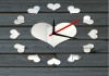Фото Стикер часы настенные "Любовные".
