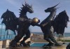 Фото Скульптура из металла"Влюбленные драконы"