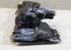 Фото Африканская скульптура льва, чёрное дерево