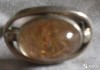 Кольцо из мельхиора с рутиловым кварцем (волосатиком)