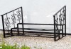 Фото Входное крыльцо металлокаркас с коваными перилами для дома и дачи