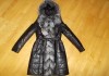 Фото Зимнее экокожаное пальто с чернобуркой новое.