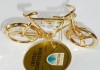 Сувенир подарочный Велосипед золото 24К и кристаллы swarovski
